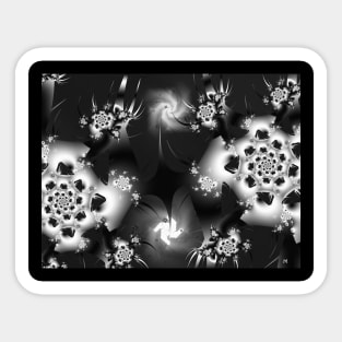 Gray Flowers Sticker